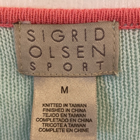 Sigrid Olsen Light Green Floral Embroidered Cardigan - Picture 2 of 10